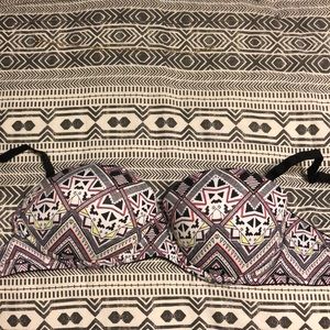 Aztec print push-up bra
